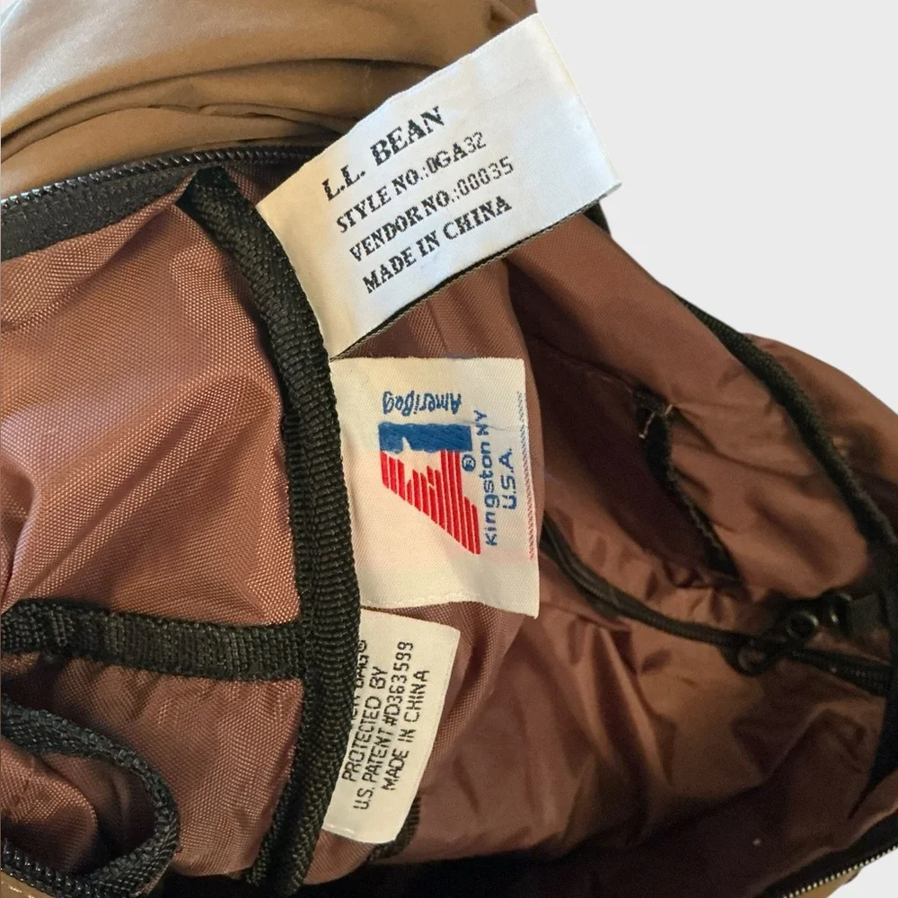 L.L. Bean AmeriBag Sling Backpack Brown Healthy Back Bag USA